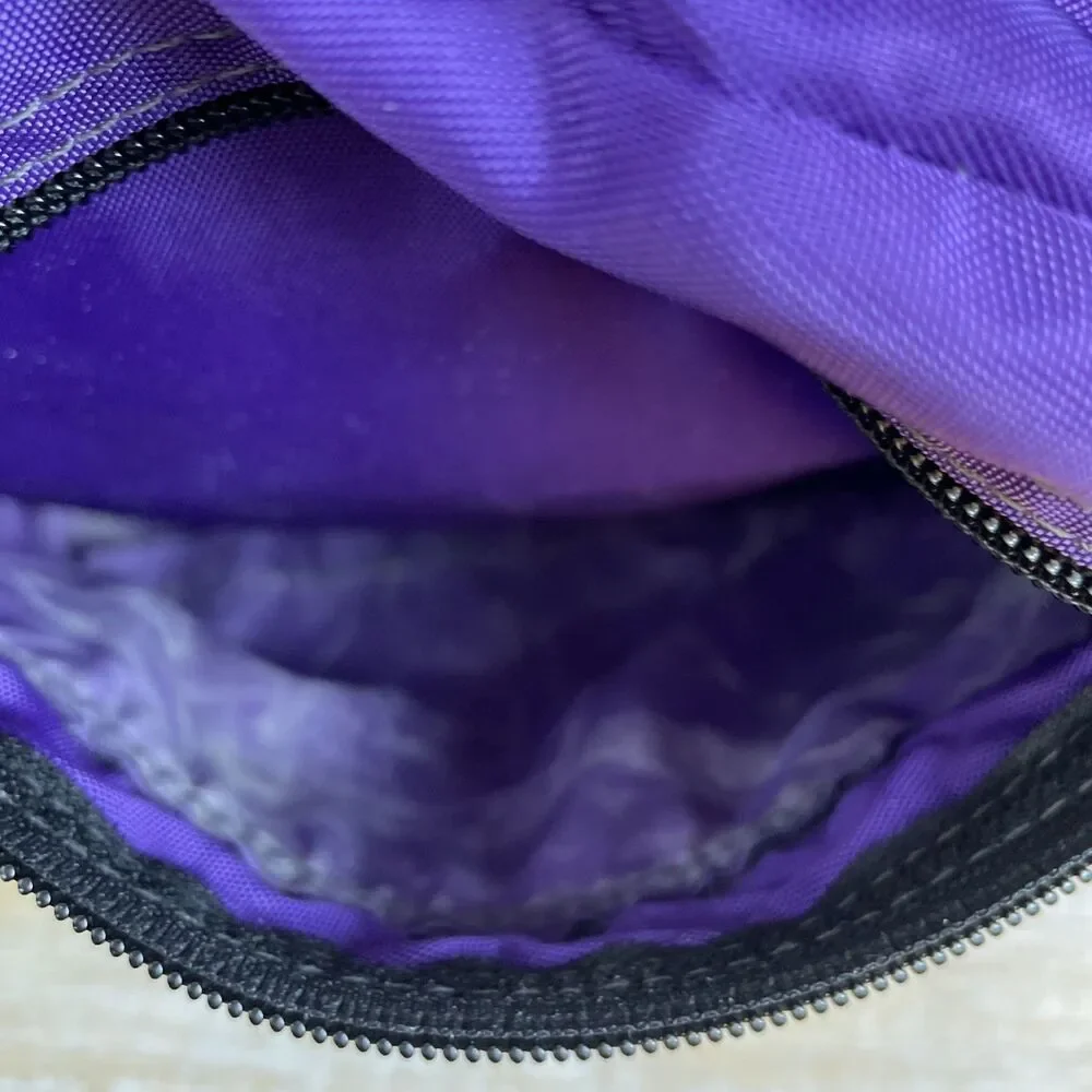 Vintage 90’s LL Bean Youth Backpack Purple w/Embroidered Moose Reflective Strip